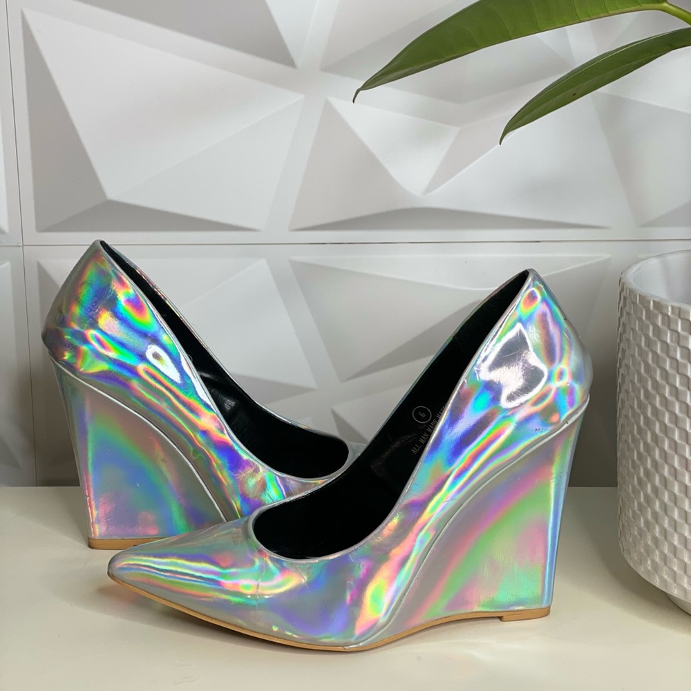 Holographic Wedges Shoes